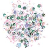 Cekiny Opalizujące Ozdobne Syrenka Muszelki 15g