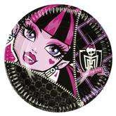 Talerzyki Monster High, 8 szt, 23 cm