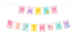 Baner Happy Birthday Koci Domek Gabi, 180 x 15 cm