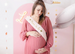 Szarfa MOM TO BE Baby Shower Różowa
