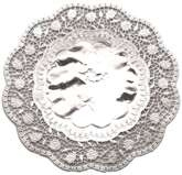 Serwetka ozdobna 17cm SREBRNA 1szt.