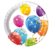 Talerzyki papierowe Sparkling Balloons 23 cm 8szt.