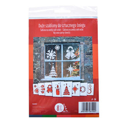 Szablony do dekoracji sztucznym śniegiem, 8 szt.