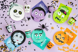 Talerzyki Halloween Monsters 18cm, 6szt.