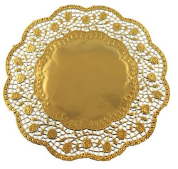 Serwetka ozdobna 17cm ZŁOTA 1szt.