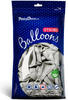 Balony St. 23cm (10") Metallic Silver Snow 100szt.