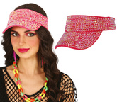 DASZEK Lata 80 RÓŻOWY z Kryształkami Cekinkami