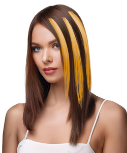 PASEMKA Pasma do Włosów POMARAŃCZOWE 50cm 3szt.