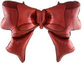 Balon Foliowy CZERWONA KOKARDA Dekoracja 74x96cm