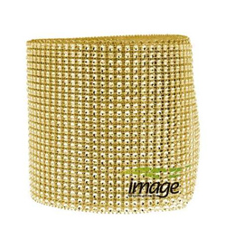 Taśma z cekinami 12cm * 10y złota, 1 szt.