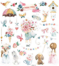 Naklejki Dekoracyjne z Brokatem Pastelowe 28szt.