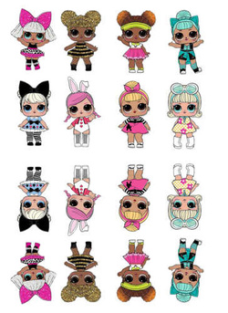 Figurki na babeczki, LOL 1 kpl.