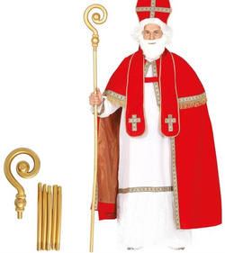 Złota LASKA Pastorał Składany MIKOŁAJA 184cm