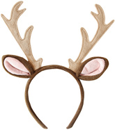 Opaska Świąteczna Brązowe Rogi Renifera z Uszami