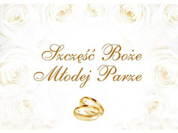 Plakat weselny Szczęść Boże, 68x48cm, 1szt