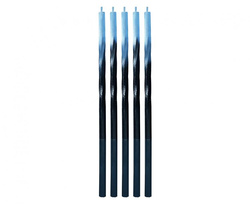 Świeczki Świderki Ombre niebiesko-czarne, 15cm 5sz