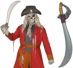 Piracki MIECZ Szabla PIRATA Wygiętym Ostrzem 72cm