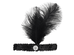 Zestaw Damski Lata 20: opaska, perły, cygaretka