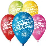 Balony Premium Happy Birthday, 30 cm, 5 szt.
