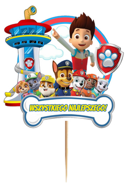Topper Psi Patrol DUŻY Wszystkiego Najlepszego 1sz