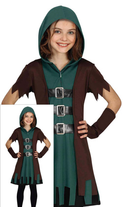 Strój Kostium Łucznik Robin ŁUCZNICZKA 5-6 lat