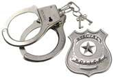 Zestaw Policjana Kajdanki Kluczyk Odznaka Strój