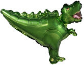 Balon Foliowy Zielony DINOZAUR Dino T-Rex 20x37cm