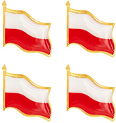PRZYPINKI Narodowe Flagą POLSKI Biało Czerwone 4sz