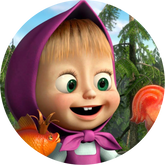 Opłatek tortowy 14 cm, Masza i Niedźwiedź 1 szt.