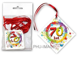 Zawieszka na 70 urodziny, 20 szt.