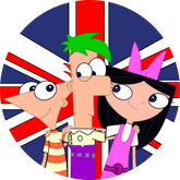 Opłatek tortowy 14 cm, Fineasz i Ferb 1 szt.