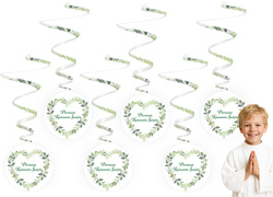 Świderki dekoracyjne Komunia SERCE 6szt.