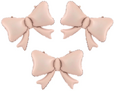 Balony Foliowe RÓŻOWE KOKARDKI 55x42cm 3szt.