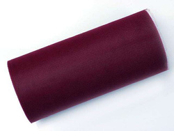 Tiul dekoracyjny 15cm x 25m, 1 szt, bordo