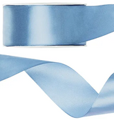 Tasiemka satynowa, mglisty niebieski, 38mm/25m