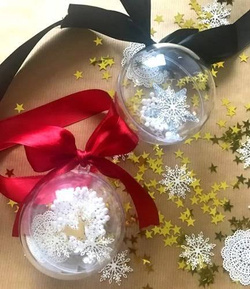 Bombka przezroczysta zrób to sam, 8 cm