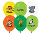 Balony Zwierzęta Safari, 12"/ 5 szt.