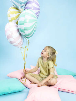 Balon foliowy Cukierek,45cm,jasny niebieski 1szt.