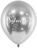 Balony Sylwester Srebrne 14 cali, 5 szt.