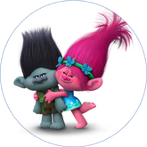 Opłatek tortowy 14 cm, Trolle Trolls  1 szt.