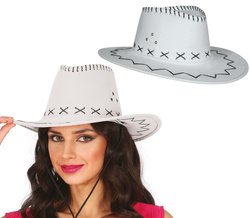 Kapelusz Kowbojski Biały Kowbojka Western Szeryf