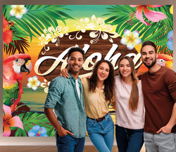 Ścianka do Zdjęć ALOHA Tło Hawajskie 220x150cm