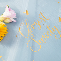 Organza Bieżnik  CHRZEST ŚWIĘTY Chrzciny Złoty 5m