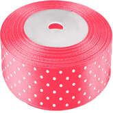 Wstążka satynowa w kropki różowa 22m, 38mm