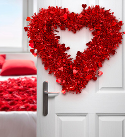 Czerwone SERCE Dekoracyjne Walentynki Ozoba 40cm