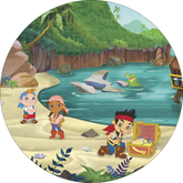 Opłatek tortowy 29 cm, Jake i Piraci 1 szt.