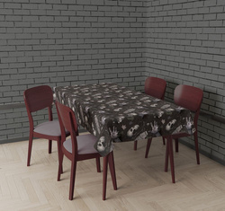 Obrus Foliowy CMENTARZ Śmierć Halloween 137x274cm