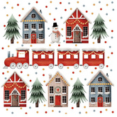 Serwetki Świąteczne ZIMOWA WIOSKA 33x33cm 20szt.