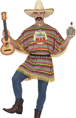 Strój Kostium TEQUILA MAN Meksykanin Ponczo, L