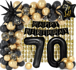 Zestaw Urodzinowy Happy Birthday 70, Kurtyna Panel